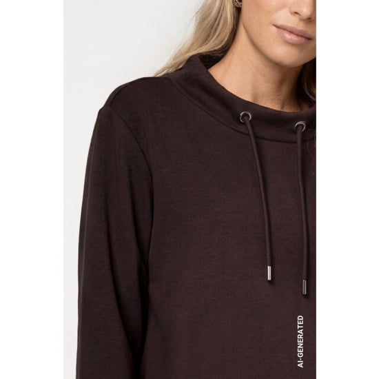 Monari sudadera con cuello alzado 809856 567 café negro - Image 3