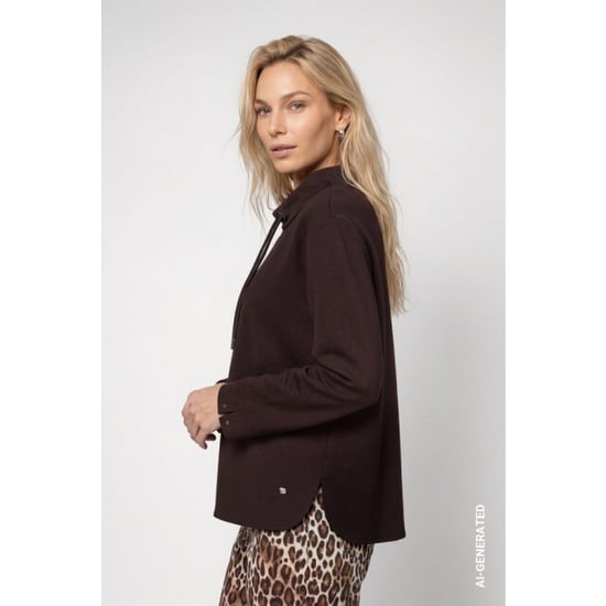 Monari sudadera con cuello alzado 809856 567 café negro - Image 4