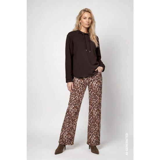 Monari sudadera con cuello alzado 809856 567 café negro - Image 6