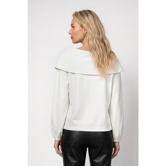 Monari jersey con escote Carmen 809858 102 blanco roto - Image 2
