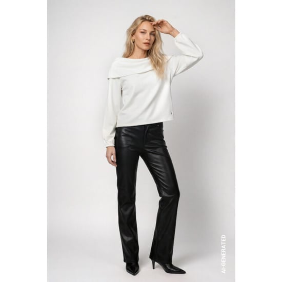 Monari jersey con escote Carmen 809858 102 blanco roto - Image 4