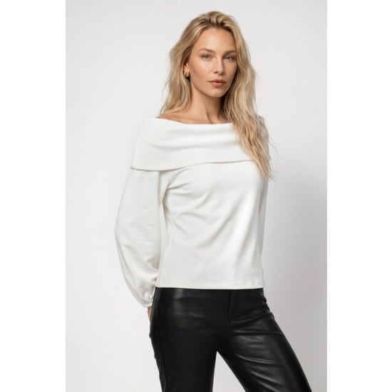 Monari jersey con escote Carmen 809858 102 blanco roto - Image 5