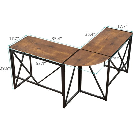 Furnilux Oasis escritorio esquinero negro 135x45x75 cm - Image 2