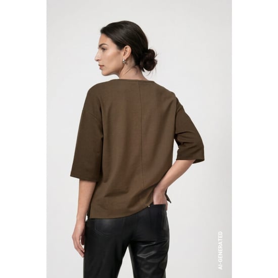Monari sudadera con detalle de joya 809855 618 oliva - Image 2