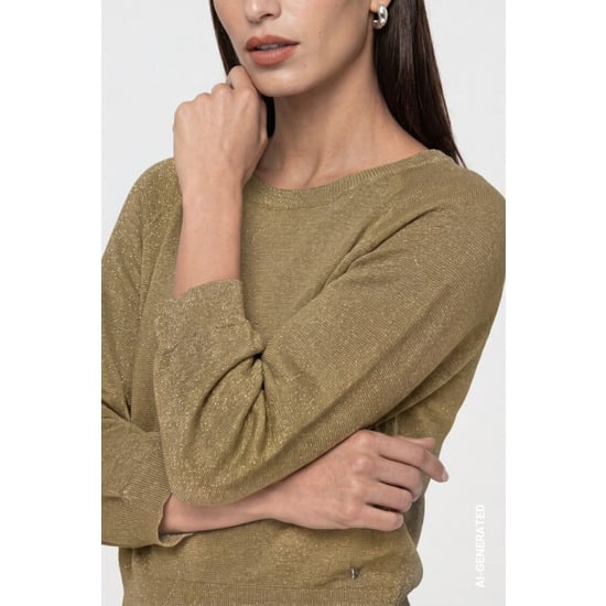 Monari Jersey de lurex 809949 625 Verde - Image 4
