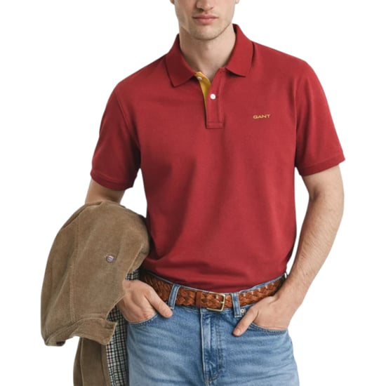 GANT Polo hombre Piqué manga corta camiseta informal de verano algodón New Jersey - Image 1