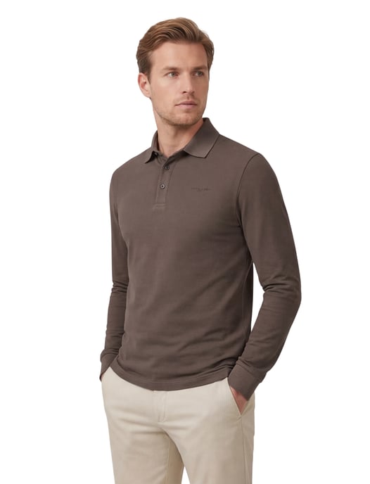 Cavallaro Napoli Polo de manga larga Marrón - Image 1