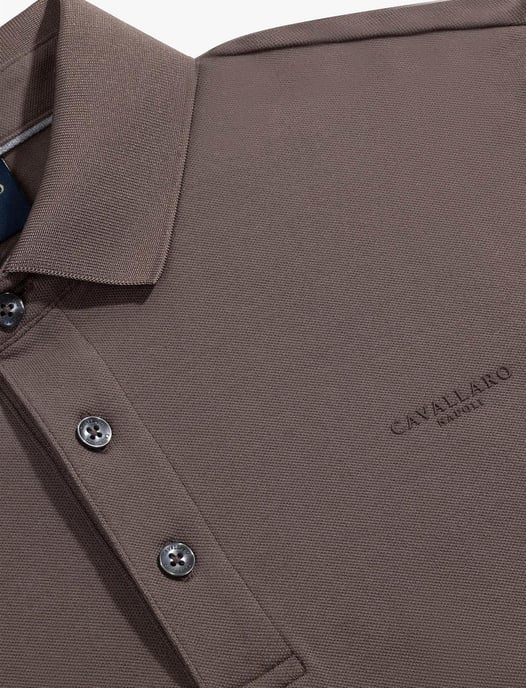 Cavallaro Napoli Polo de manga larga Marrón - Image 3