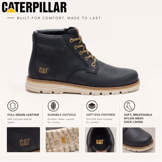 Caterpillar (CAT) Botas de hombre de piel resistentes al agua hasta el tobillo - Estimate Chukka - Image 2