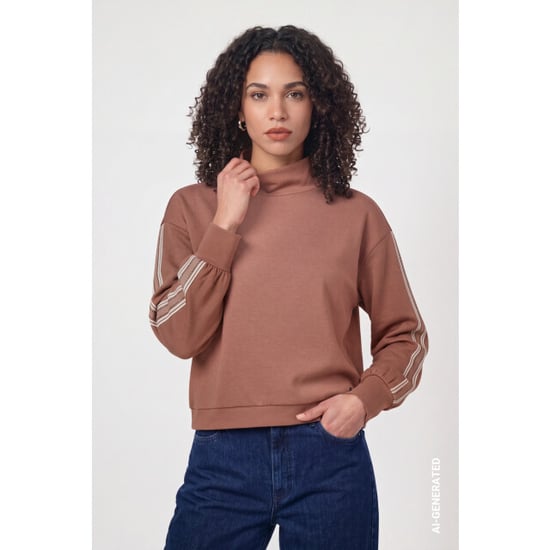 Monari sudadera de rayas 810534 552 tiramisu - Image 3