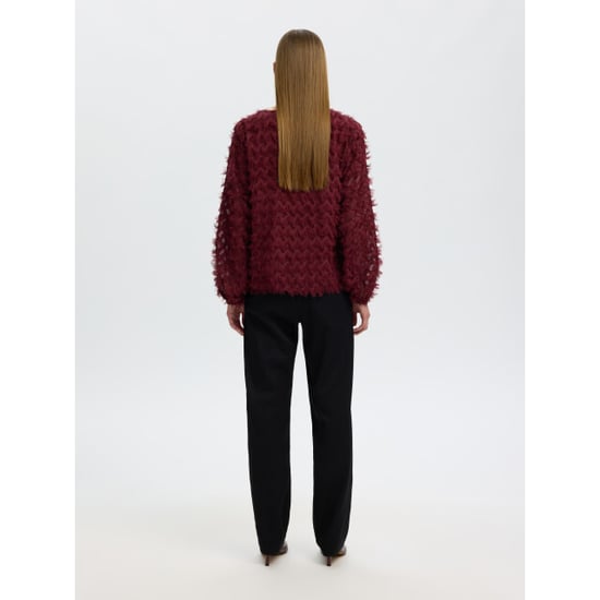 Selected Femme top relajado slwmyla LS 16102248 Tawny Port - Image 3