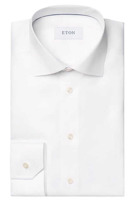Camisa Eton Slim Fit blanca lisa - Image 1
