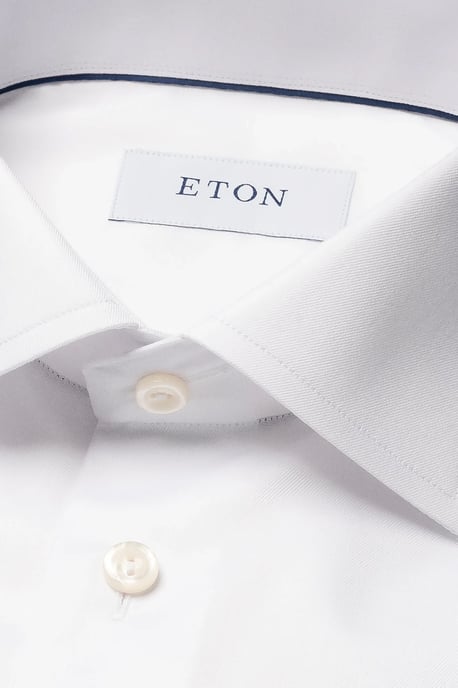 Camisa Eton Slim Fit blanca lisa - Image 2