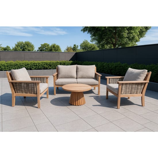 Livingfurn conjunto de muebles de jardín Malaga 97x138x88cm - Image 3