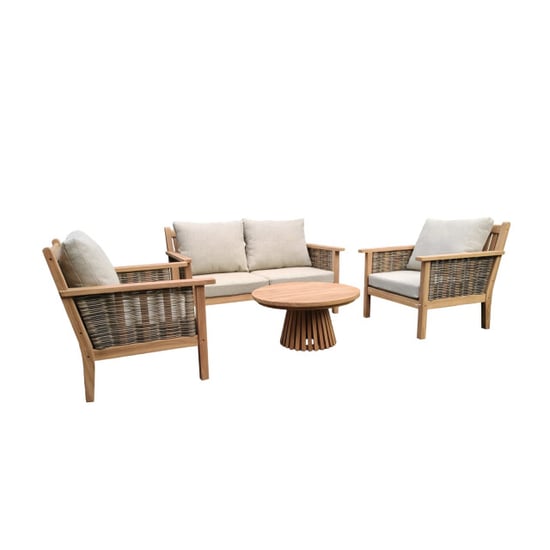 Livingfurn conjunto de muebles de jardín Malaga 97x138x88cm - Image 4