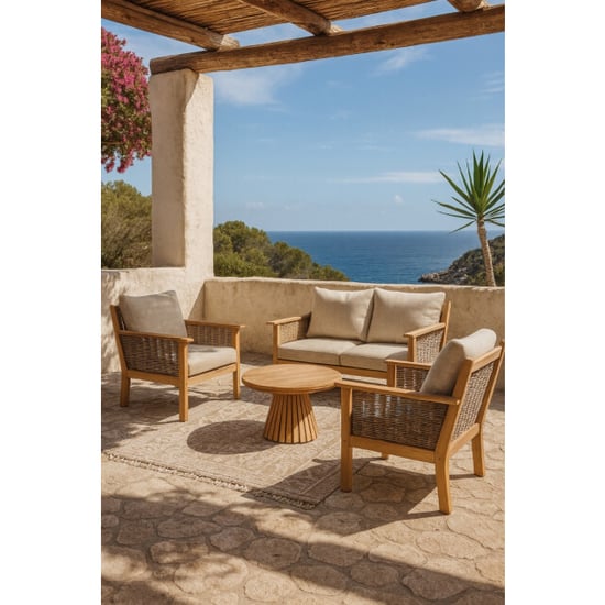 Livingfurn conjunto de muebles de jardín Malaga 97x138x88cm - Image 6