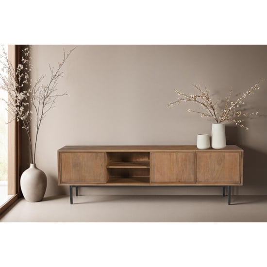 Livingfurn Mueble de TV Ravenstein 50x180x40cm - Image 3