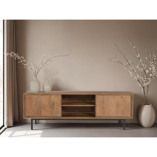 Livingfurn Mueble de TV Ravenstein 50x40x150cm - Image 3