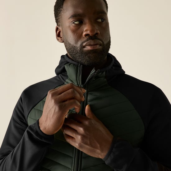 Regatta Chaqueta híbrida de hombre Andreson (caqui oscuro/negro) - Image 5
