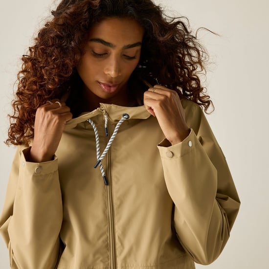 Regatta Chaqueta impermeable de mujer Bayletta Grid Distress (Barleycorn) - Image 4