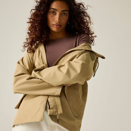 Regatta Chaqueta impermeable de mujer Bayletta Grid Distress (Barleycorn) - Image 6