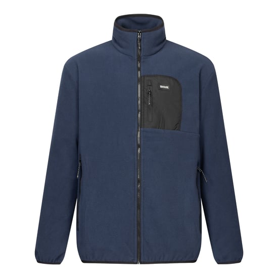 Regatta Chaqueta de forro polar para hombre Frankie con cremallera completa (azul marino/negro) - Image 1