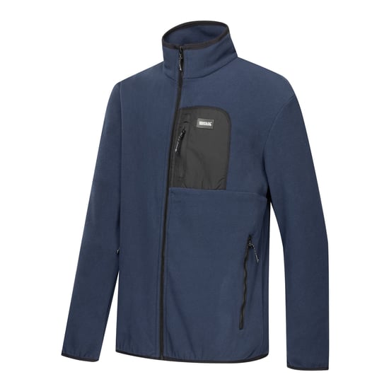 Regatta Chaqueta de forro polar para hombre Frankie con cremallera completa (azul marino/negro) - Image 3