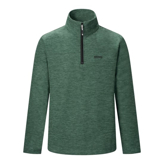 Regatta Chaqueta de forro polar para hombre Thompson Marl con media cremallera (verde oscuro bosque) - Image 2