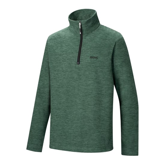 Regatta Chaqueta de forro polar para hombre Thompson Marl con media cremallera (verde oscuro bosque) - Image 4