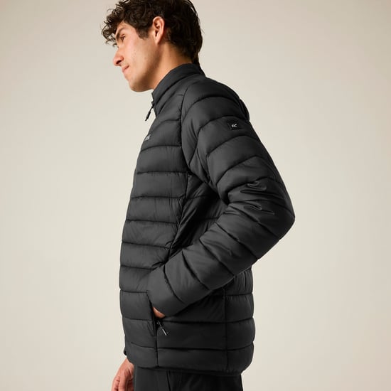 Regatta Marizion Chaqueta acolchada para hombre (Negro/Marrón madera) - Image 5