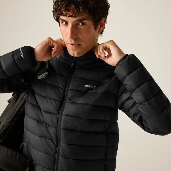 Regatta Marizion Chaqueta acolchada para hombre (Negro/Marrón madera) - Image 6
