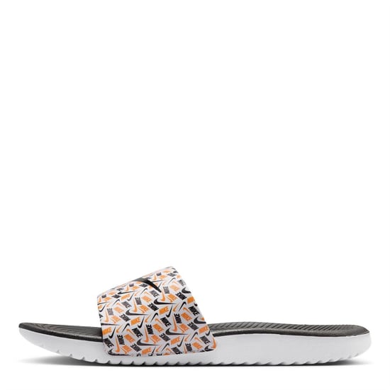 Nike Kawa Slide Aop para niño en blanco/negro - Image 2