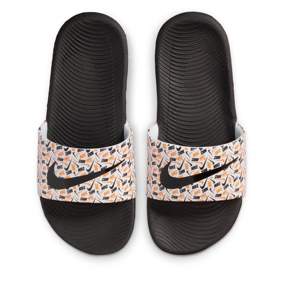 Nike Kawa Slide Aop para niño en blanco/negro - Image 3