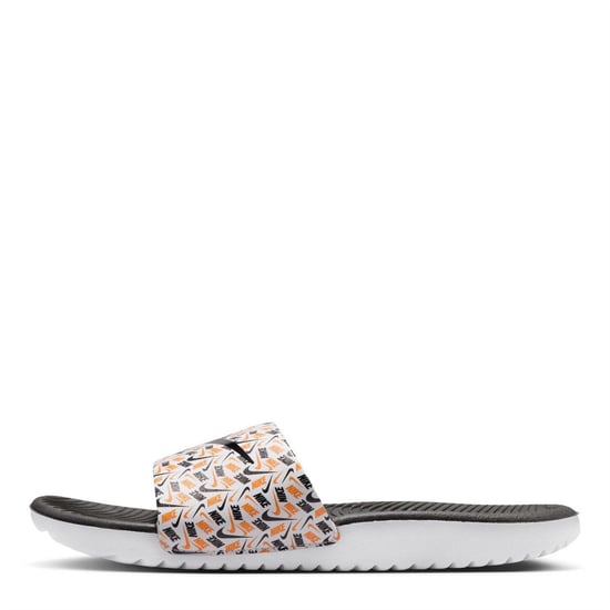 Nike Kawa Slide Aop para niño en blanco/negro - Image 5