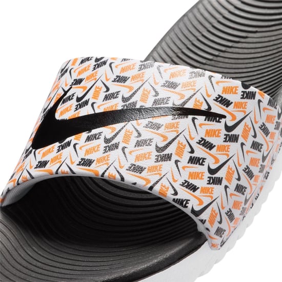 Nike Kawa Slide Aop para niño en blanco/negro - Image 6