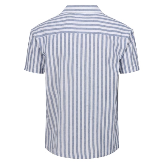Regatta Shorebayshir hombre coral/azul/blanco a rayas - Image 2