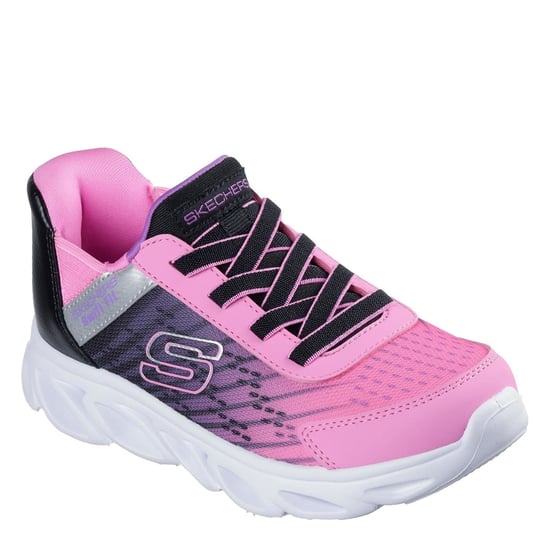 Zapatillas deportivas Skechers Flex Glide para niño, bajas, con estampado gráfico, negras/multicolor - Image 1
