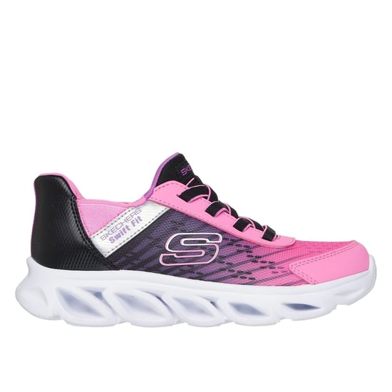Zapatillas deportivas Skechers Flex Glide para niño, bajas, con estampado gráfico, negras/multicolor - Image 2