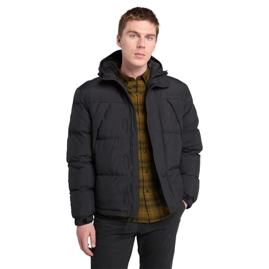 Timberland Chaqueta acolchada con capucha para hombre, resistente al agua, negra - Image 2