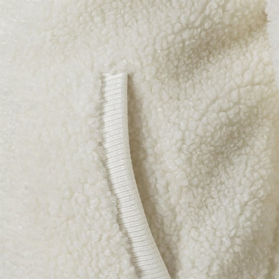 Chaqueta de béisbol para niña Minoti con cierre de botones a presión en blanco roto - Image 5