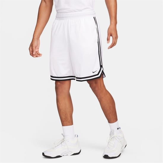 Nike Pantalones cortos de baloncesto Dna Dri Fit 8 para hombre en blanco/negro - Image 3