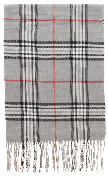 Wynsors Bufanda suave con flecos Berty gris para mujer - Image 3