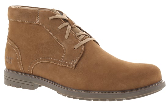 Caterpillar Botas elegantes de hombre Brock de piel con cordones color camel - Image 1