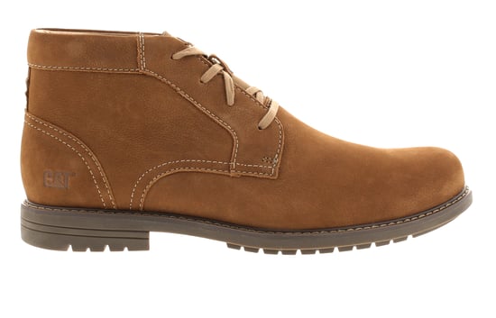 Caterpillar Botas elegantes de hombre Brock de piel con cordones color camel - Image 2