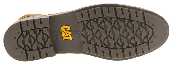 Caterpillar Botas elegantes de hombre Brock de piel con cordones color camel - Image 5