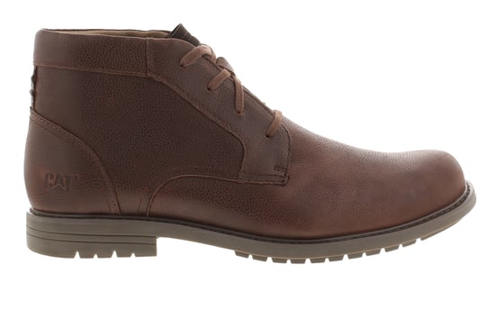 Caterpillar Botas elegantes de hombre Brock de piel con cordones marrones - Image 2