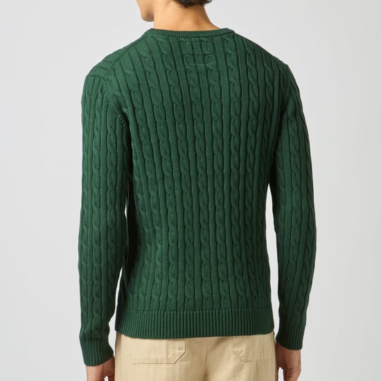 Joules Cable Crew Jersey de hombre Verde - Image 4