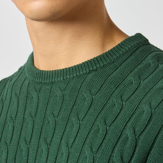 Joules Cable Crew Jersey de hombre Verde - Image 5