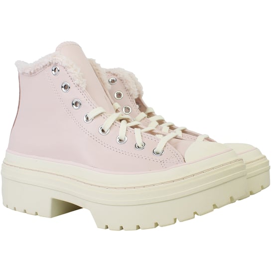Converse Chuck Taylor Lugged Heel Sherpa Zapatos rosas para mujer - Image 3