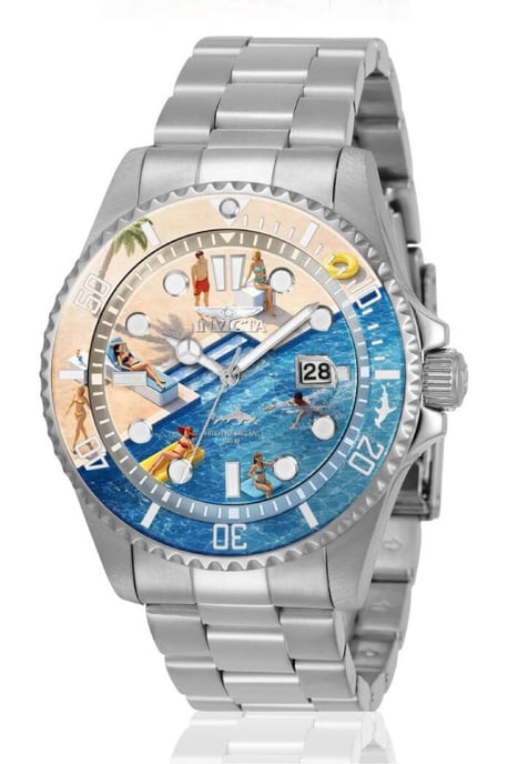 Invicta Pro Diver 51060 Reloj para Hombre - Movimiento de Cuarzo - Acero Inoxidable con Esfera Azul - 43 mm - Summerville - Image 1